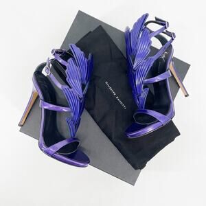 Giuseppe Zanotti Metallic Cruel 2.0 Alien Wing Stiletto Heel Sandals IT 37